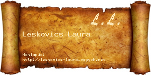 Leskovics Laura névjegykártya