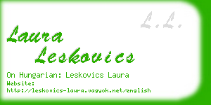 laura leskovics business card